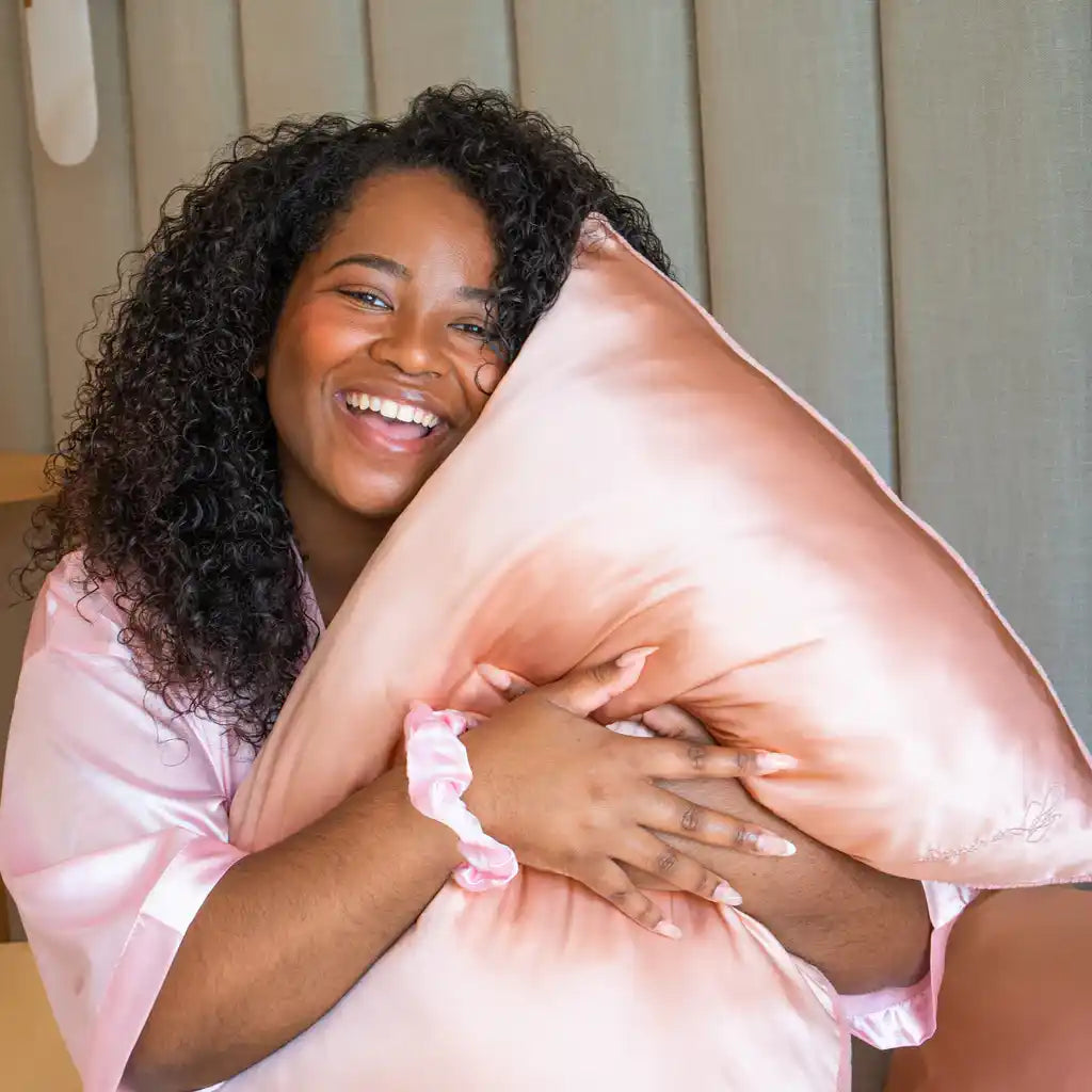 Kiss Pillow Rose Gold - Taie d'oreiller anti-frisottis